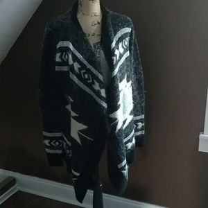 Fuzzy And Warm, BCBG cardigan.